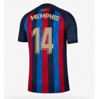 Fotbalové Dres Barcelona Memphis Depay #14 Domácí 2022-23 Krátký Rukáv